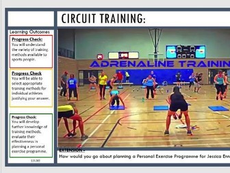 EDEXCEL GCSE PE 3.3.3 THE METHODS OF TRAINING - FULL LESSON, ALL RESOURCED -