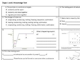 Edexcel CC5,6&7 Chemistry Knowledge Assessments