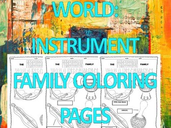 INSTRUMENT COLORING PAGES: WORLD INSTRUMENTS