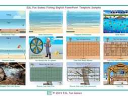 Fishing English PowerPoint Game Template-An Original by ESL Fun Games