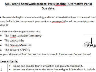Paris project homework