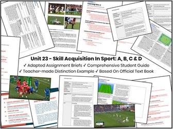 BTEC Level 3 In Sport - Unit 23 Complete Package