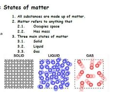 State of matter - Year 8, KS3 stage | Teaching Resources