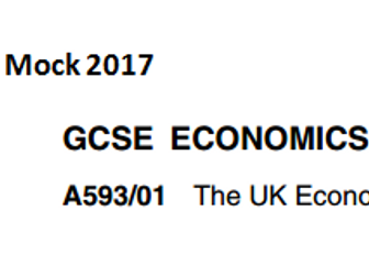OCR GCSE Economics F593 The UK Economy and Globalisation Mock 2017