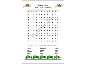 The Gruffalo Word Search Activity
