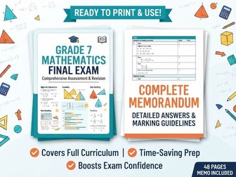 Grade 7 Maths Term 4 100-Mark Exam + Memo