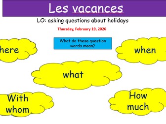 Studio 3 Module 4 Unit 1 - Question de vacances