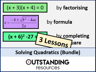 Algebra Differentiated Worksheet On Solving Quadratic Equations