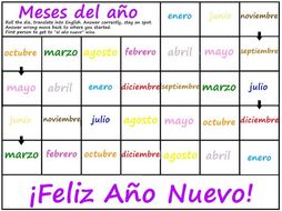 Months of theYear Game - SPANISH
