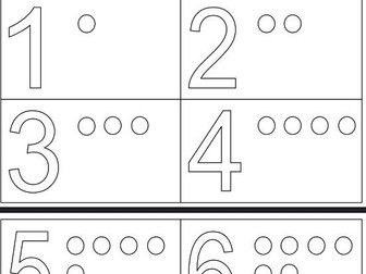 1-8 Number Value Playdough/Colouring Mat