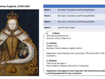 Early Elizabethan England Revision Pack