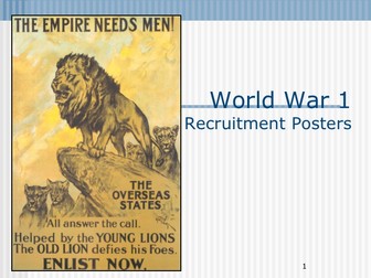 World War 1 Recruitment Posters