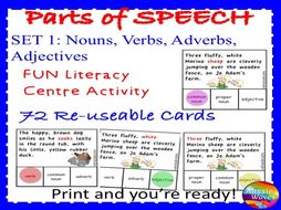 parts of speech centre activities set 1 can you identify nouns