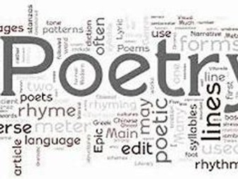 A one off lesson Introduction to Poetry Y7