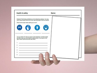 D&T cover work / cover lesson - Health & Safety poster - 1hr activity