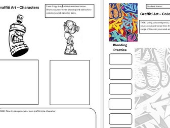 Art and Design - Graffiti Art worksheets