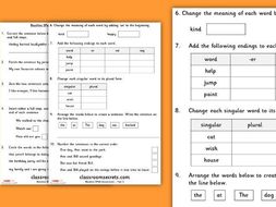 Start of Year 2 Grammar and Punctuation Baseline Assessment | Teaching ...