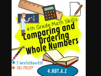 Comparing and Ordering Whole Numbers, 4th Grade Math Skills, Common Core 4.NBT.A.2