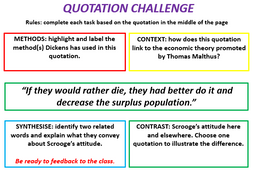 A Christmas Carol 10 x Explode a Quotation resources  Teaching Resources