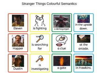 Stranger Things colourful semantics