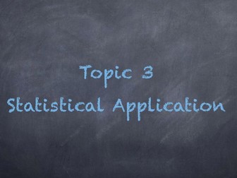 IB maths SL studies: Topic 4- Statistical Applications