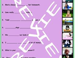 Have, Do, Like and Favorites 3 Photo Worksheet Set