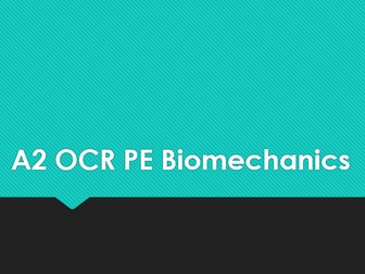 A2 OCR PE- Projectile Motion Test and Mark Scheme