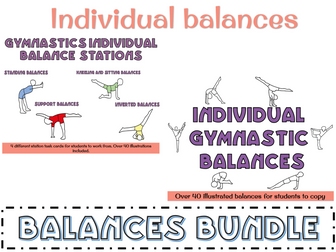 Gymnastics balances - individual balances bundle