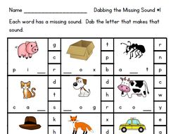 Sound Dabbers: Dab the Missing Sound Activity