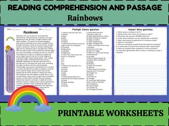 Exploring Rainbows: Engaging Reading Passage with Thoughtful Questions