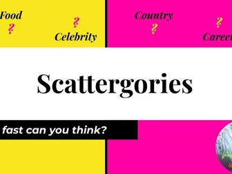 Scattergories/Words Beginning With... Game, Starter Activity (Video)