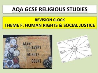 Revision Clock AQA GCSE Religious Studies - Theme F (Human Rights & Social Justice)