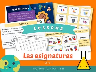 Lessons | ¿Que estudias? | School subjects in Spanish