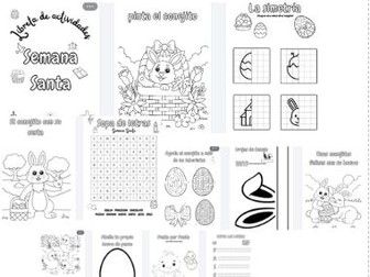 Pascua/Semana Santa libreta de actividades español 12 page