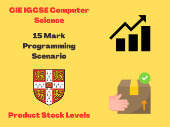 Stock Levels - CIE IGCSE 15 Mark Programming - Computer Science