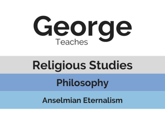 Philosophy: Anselmian Eternalism