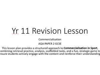 Yr11 Revision Lesson- Commercialisation