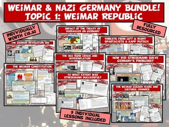 GCSE Weimar & Nazi Germany Bundle - Topic 1: The Weimar Republic