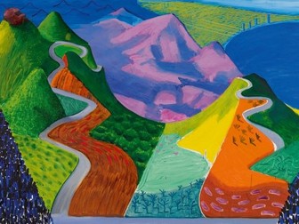 KS2 ART - Watercolours and Pastels - Landscape Art _ David Hockney