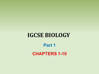 UPDATED IGCSE Biology Notes (Part 1)