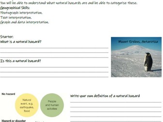 Tectonic Hazards Work Booklet