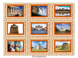 Vacations & Sightseeing Spot Cards 4 Pages = 36 Cards