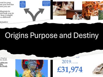RE - Origins, Purpose and Destiny - 7 lessons - KS3