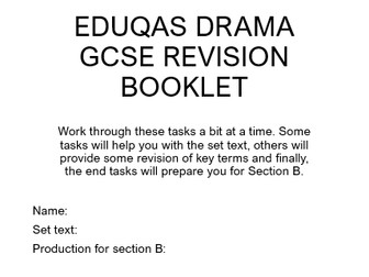 EDUQAS GCSE Drama Component 3 Revision Booklet
