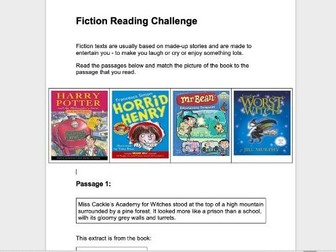Identifying fiction and non-fiction unit