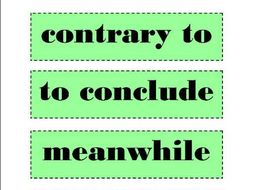 Conjunction flashcards challenge - colour coded according to difficulty ...