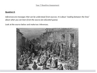 History Baseline assessments (two assessments)