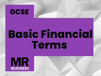 Basic Financial Terms - Lesson - Finance