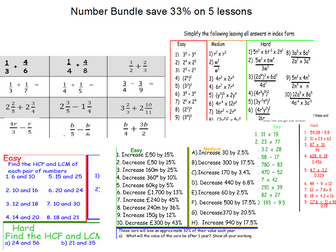 Number bundle  8 complete lessons. Save 50%