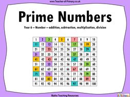 Prime Numbers - Year 6 | Teaching Resources